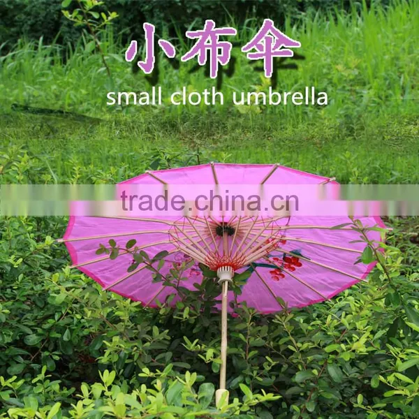 Beaty Elegant Mini Handcrafted Wooden Different Color Cloth Umbrella photo-3