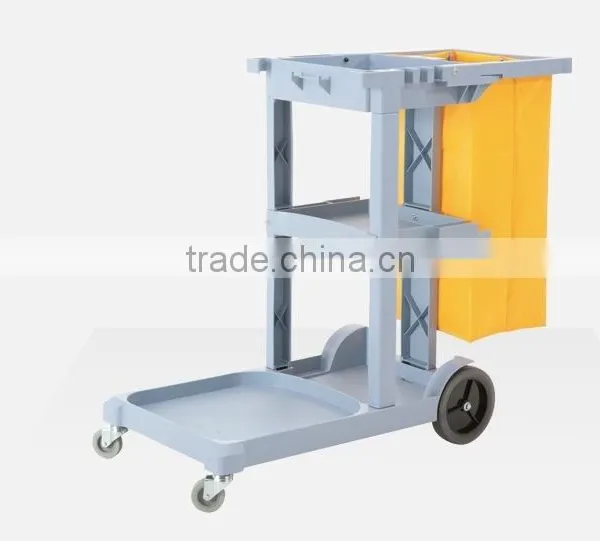 Hotel Cleaning Cart/Hotel Housekeeping Maid Plastic Service Trolley photo-2