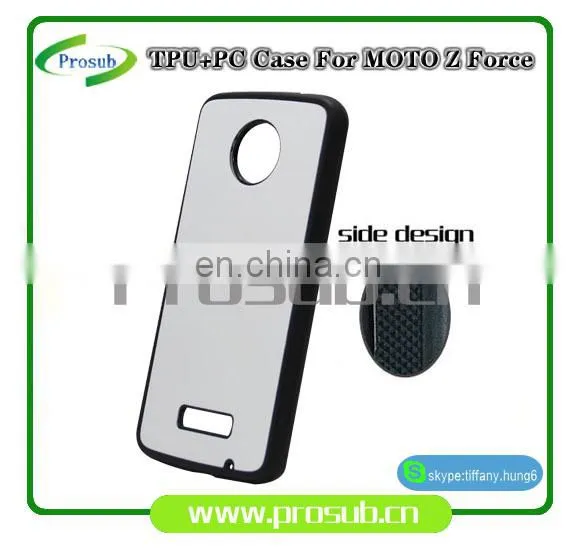 2d Sublimation Heat Transfer PC +TPU Silicon Blank Cell Phone Case With Metal Sheet for Prosub-Z Force photo-3