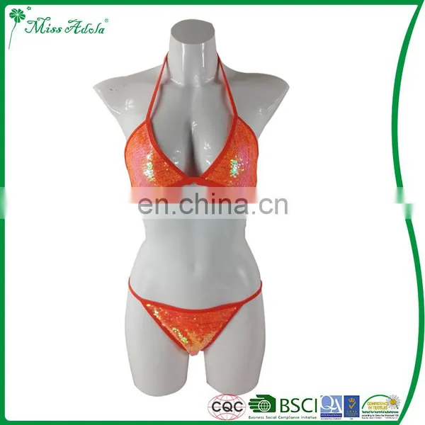 Custom Wholesale Open Sex Girls/woman/men Triangle Bikinis Swimwear Fabric photo-3