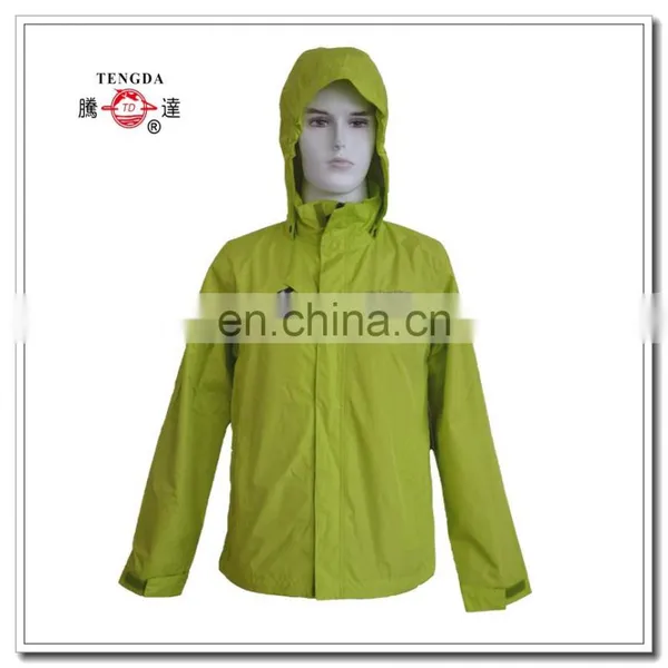 High Quality Custom Breathability Grass Green Rain Jacket With Pants photo-2