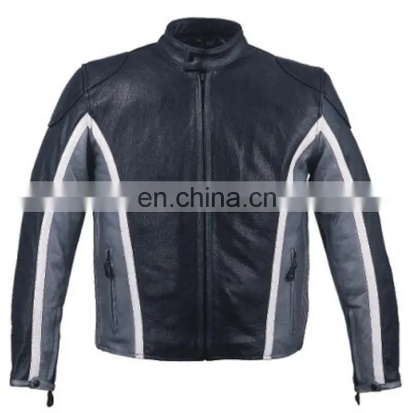 HMB-0404A LEATHER MOTORBIKE JACKETS MOTORCYCLE BIKER COATS photo-4
