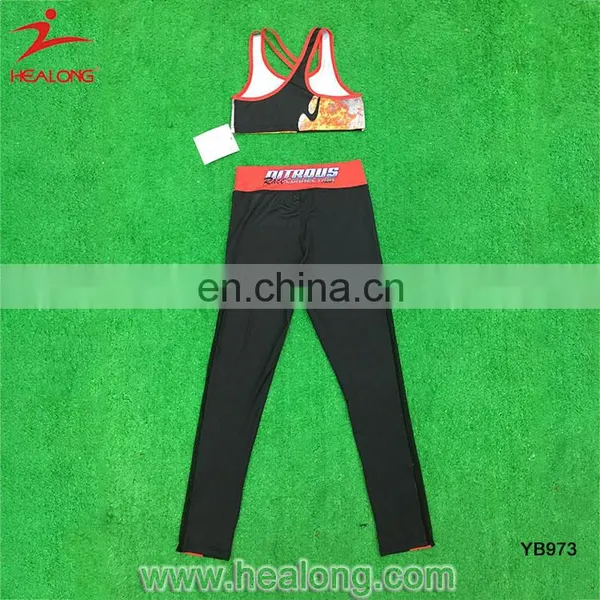 Womens Sublimation Custom Spandex Leggings And Tops photo-4
