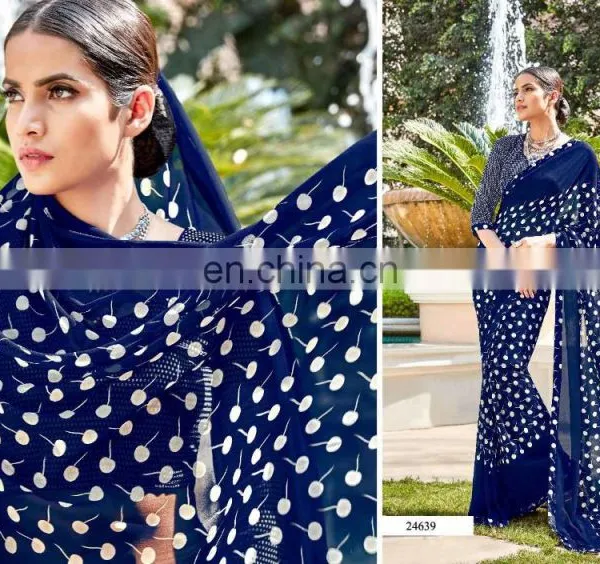 Designer Printed Georgette Saree.