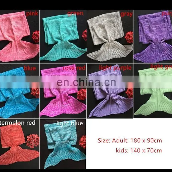 New Arrival Winter Mermaid Blanket Pattern Crochet Mermaid Tail Personalized Woven Blankets Cozy Sleeping Blanket photo-5