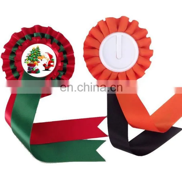 2017 New Product- Santa Claus Christmas Ribbon Flower photo-3