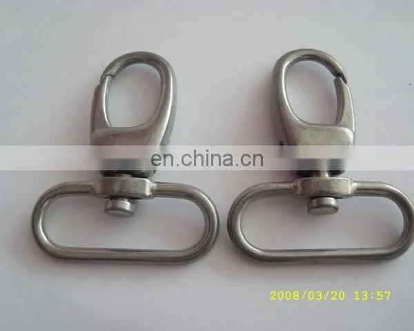 Manufacture Supply Metal Swival Eye Snap Hook Metal Lobster Clasp for Handbag Purse photo-4