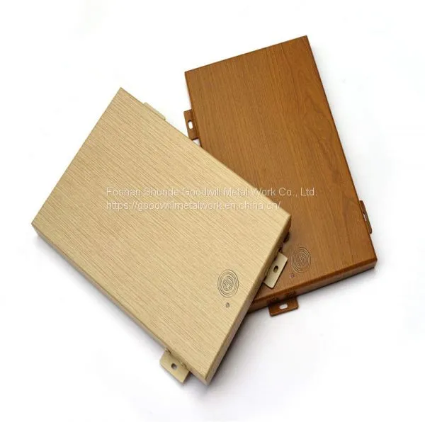 Factory Price Customized Wood Grain Solid Aluminum Construction Materials Panel photo-3