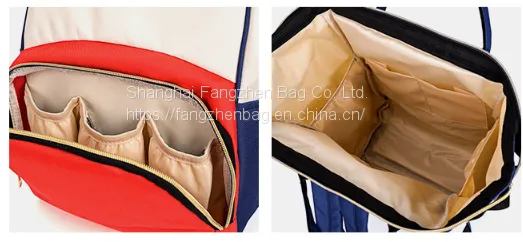 Chinese Manufacturer High Quality Polyester Portable Baby Mommy Diaper Backpack With Stroller Hook photo-5