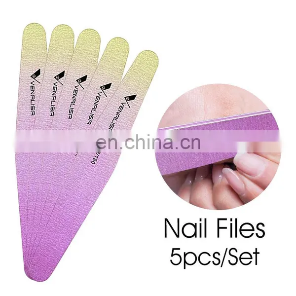 51105 VANALISA Professional 100/180 Emery Board Nail File Manicure Pedicure Half Moon Art Tools Custom Logo photo-5