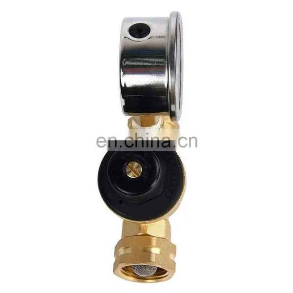 COVNA DN20 3/4 Inch Lead-Free Brass High Pressure Adjustable RV Water Pressure Regulator With Gauge photo-2