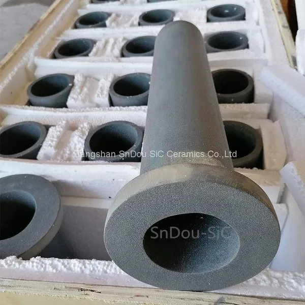 Silicon Carbide Ceramic SiC Burner Tubes as RSiC Burner Sleeve With1700C Recrystallized SiC photo-2