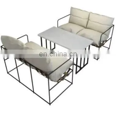 Nordic Light Luxury Simple Modern Sofa Set Furniture Industrial Coffee Shop Commercial Living Room Sofa Leisure Sectional Sofa photo-5