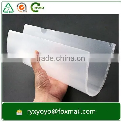 Factory Wholesale a4 Transparent Hard Plastic pp L Shape Clear File Folder photo-6