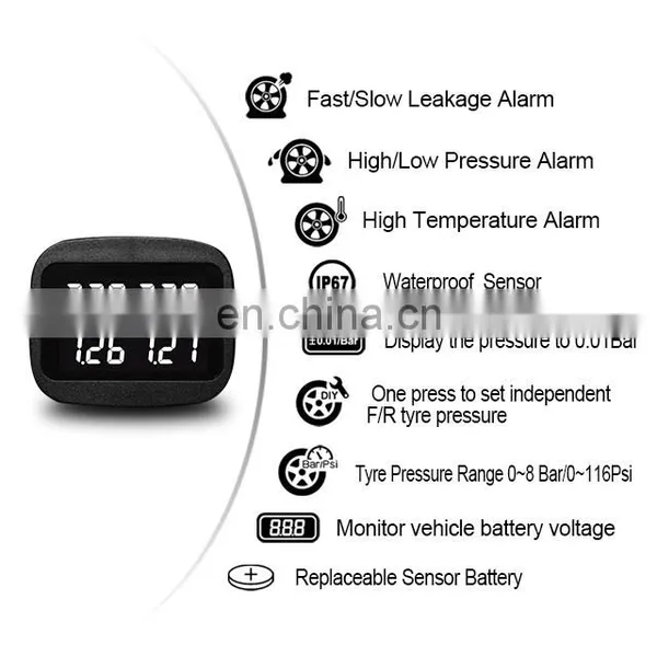 Promata Digital New Auto Cigarette TPMS Tire Pressure Monitoring System Plug and Display Ce photo-2
