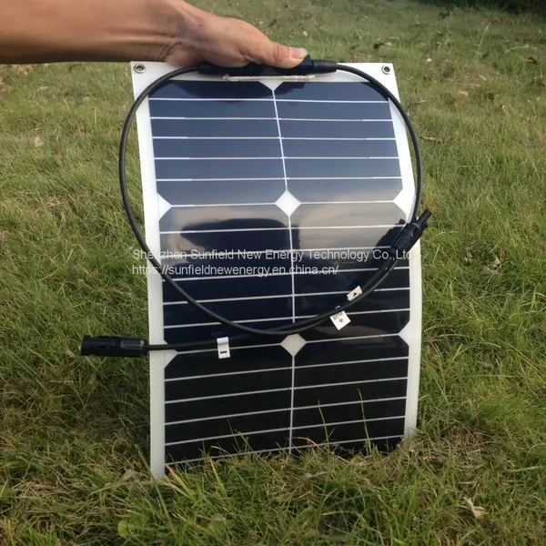 Custom Made 20W 19.8V Flexible Solar Panels High Efficiency SunPower Cells photo-5