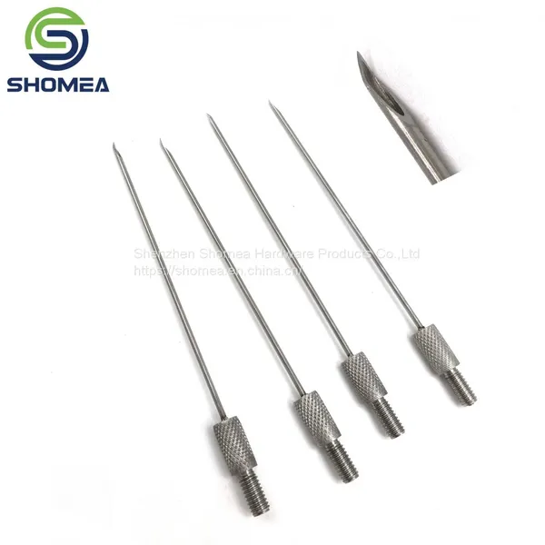 Shomea Customized Small Diameter 304/316 Small Stainless Steel Curling Needle With Huber photo-2