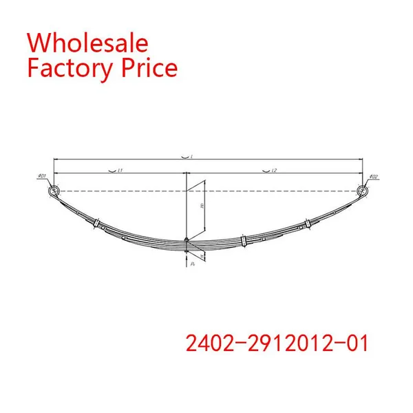 2402-2912012-01 GAZ Black Rear Leaf Spring Wholesale For GAZ photo-2