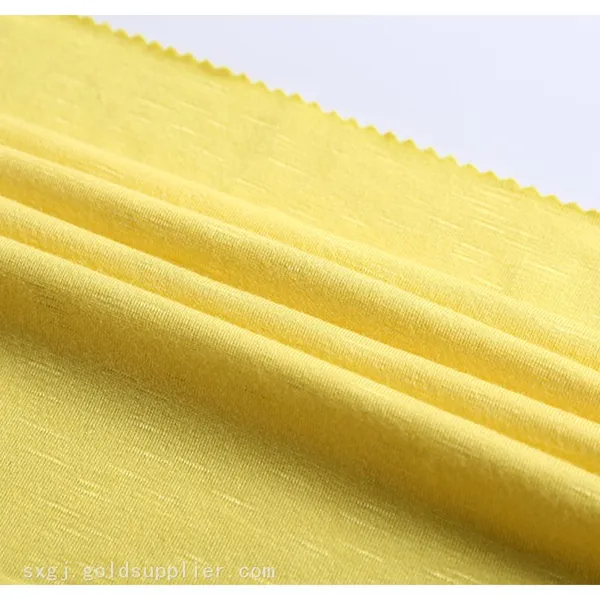Premium Cotton Slub Single Jersey Knitted Fabric - Natural Textured Feel With Vibrant Color Options at Factory Direct Pricing photo-5
