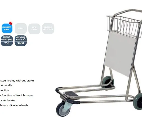 Airport Trolley Airport Trolley Aluminum Airport Luggage Trolley photo-3