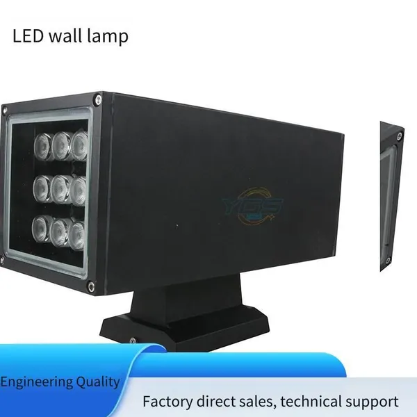 Led Waterproof High-power Square Wall Lights, 9*2w, 12*2w, Single-color Constant Lighting, Single-color With Controller, Rgb With Controller photo-3