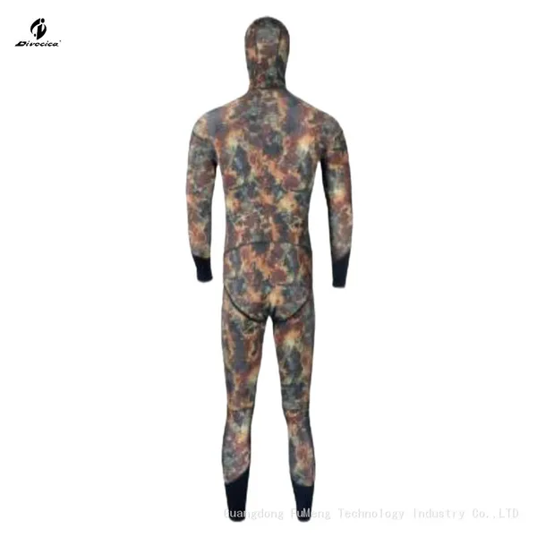 Neoprene 3mm-5mm Camo Wetsuit Spearfishing Camouflage Suit Antiwear Pad on Chest Clothing CR photo-3
