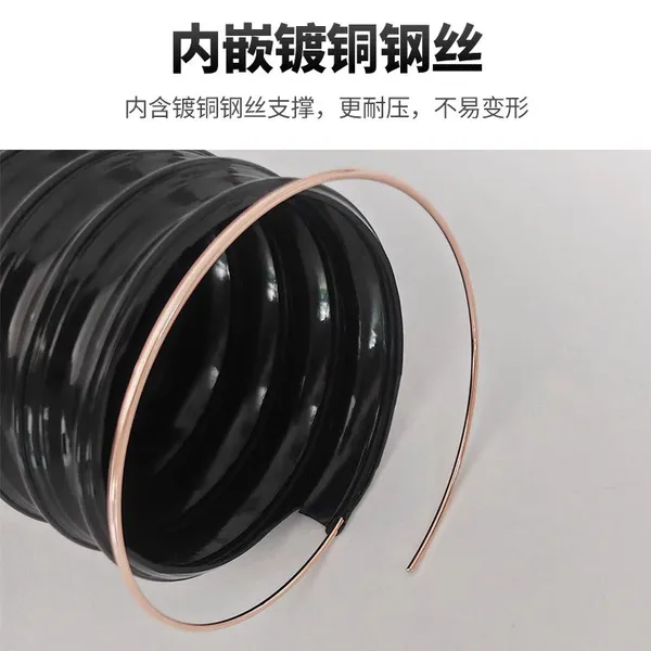 Black PU Steel Wire Reinforced Hose for Cotton Picker photo-4