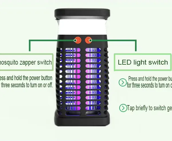 New Design Portable Rechargeable Electric Mosquito Zapper Light Mosquito Repeller photo-4
