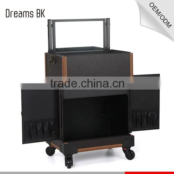 Guangzhou Best Selling Lighted Cosmetic Case With Mirror Make up Case Makeup Organizer With Stand photo-5