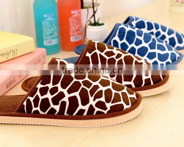 New 2015 Fashion Stone Pattern Soft Outsole Indoor Men and Women Winter Slippers photo-3