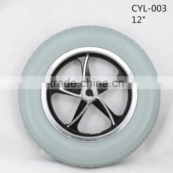 12" Forming PU High Performance Electric Wheelchair Disable Power Bike Tyre Supplier's Choice