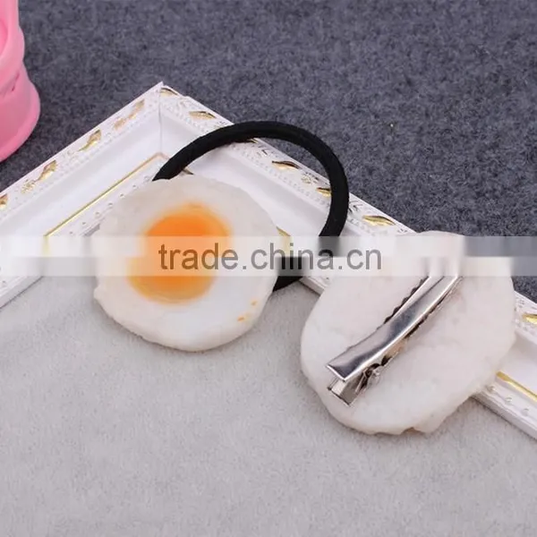 Simulation Omelette Biscuit Elastic Hair Band photo-3