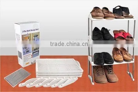 Multi-function Plastic Shoe Rack Cheap Shoe Rack Kitchen Plastic Storage Rack photo-3
