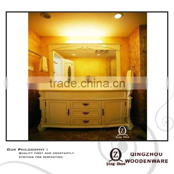 solid wood bathroom cabinet