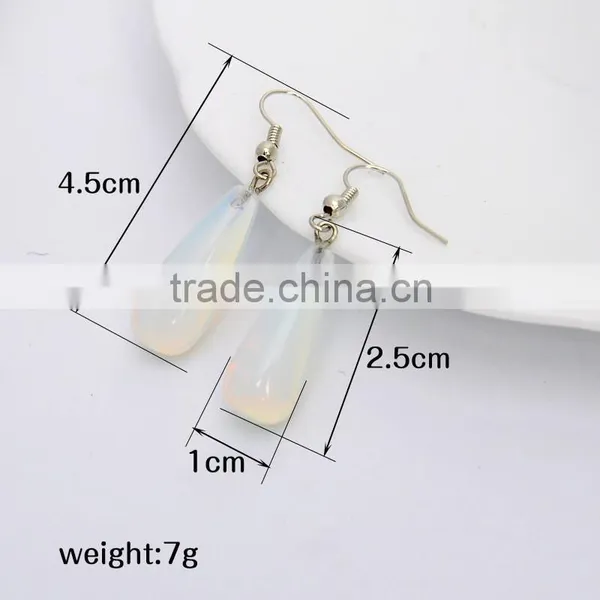 2016 New Factory Direct Natural Stone Opal Drop Earrings SMJ0153 photo-2