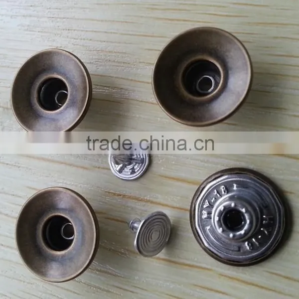 Oxy Brass Color Metal Jeans Tack Button -- JB1412008 photo-2