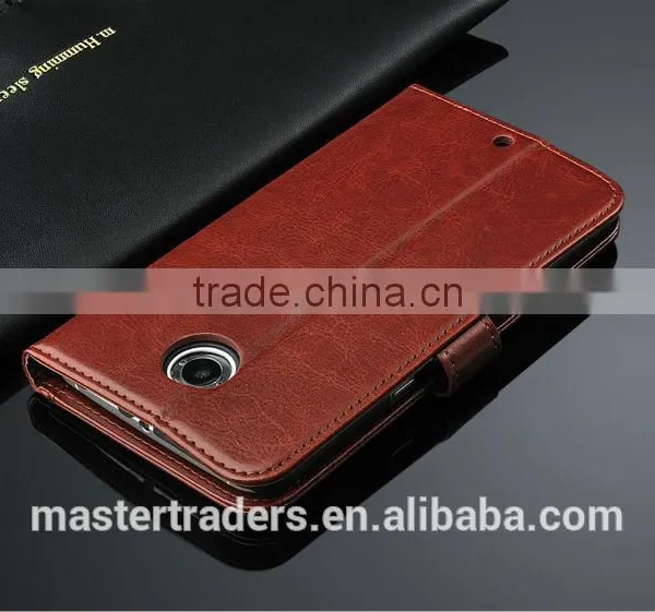 Original Fashion 64 Grain Stand Holder Wallet Flip PU Leather Case For Motorola Google 6 MT-3101 photo-3