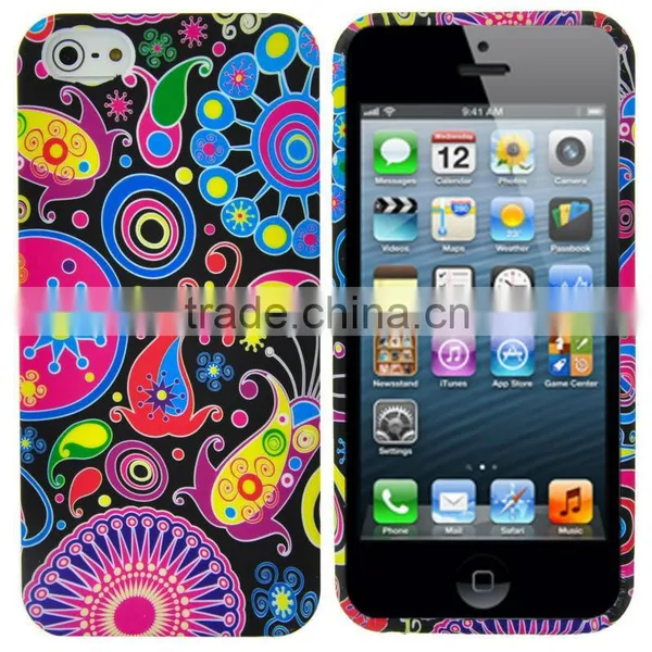 Colorful TPU Soft Case Cover Skin With Mystery Tribe Totem Print for IPhone 5 5G