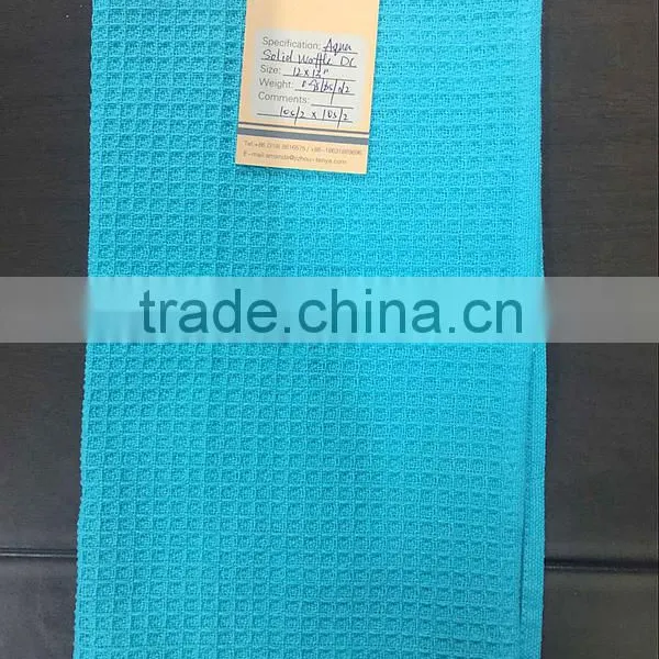 China Supplie Bule Little Waffle Tea Towel
