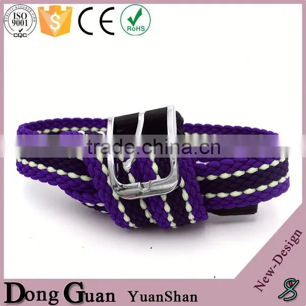 2016 Hot Sale Colored Fashion Canvas Belt Straps Double d Ring Braided Belts Classical