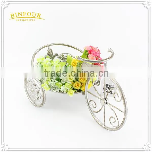 Antique Silver Iron Powder Coated Garden Planter photo-2