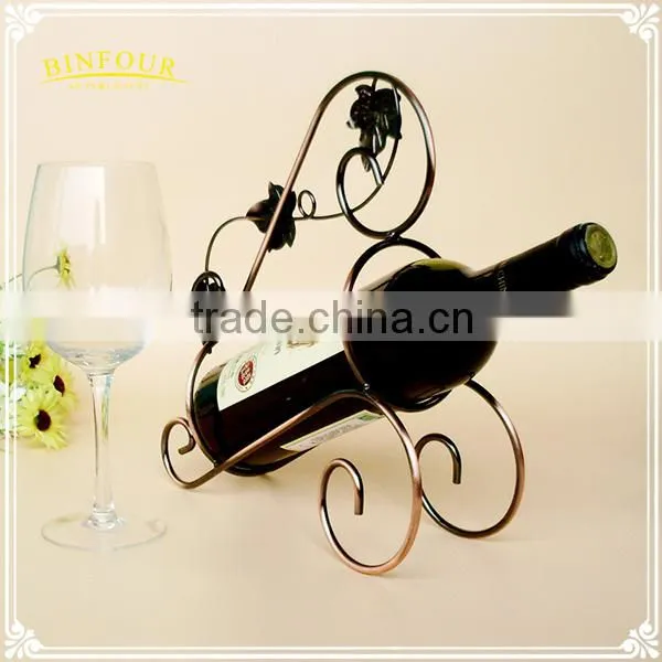 Continental Iron Wine Rack Creative Wine Cooler Vintage Wire Craft Ornaments photo-5