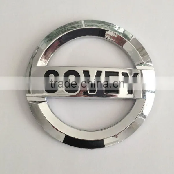 Custom ABS Plastic Chrome Emblem Round Car Logo Badges photo-2