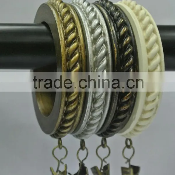 Matt Black Metal Curtain Ring W/Clip And Eyelet for 13mm/16mm/19mm Curtain Rod photo-5