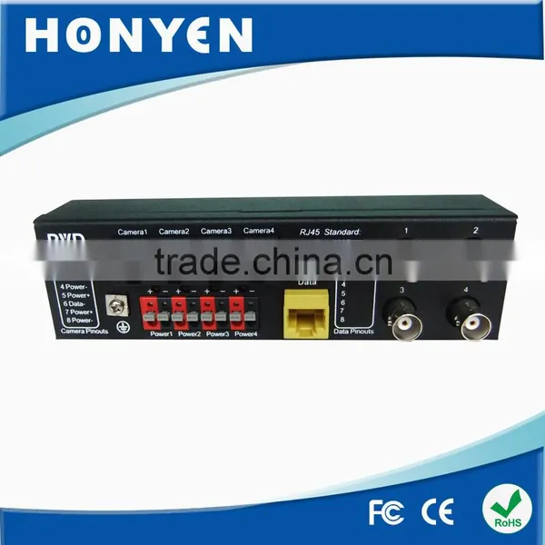 Power Video Data Surveillance 4 CH CCTV Video Balun HY-PVD504B