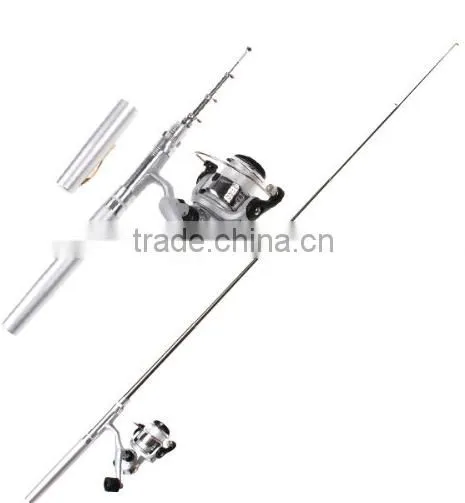 Mini Aluminum Saltwater Fishing Tackle Pocket Pen Fishing Rod Pole + Reel photo-5