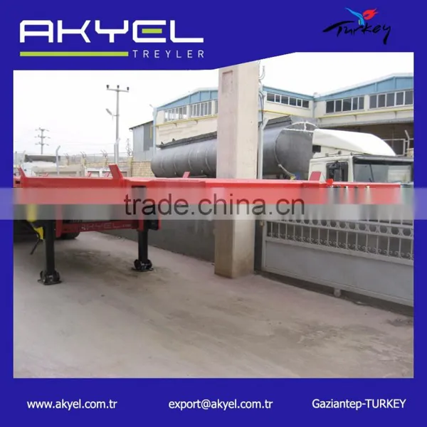 Turkish Manufacturer Direct Supplier Hot-selling Flatbed Load 40ft Container Semi Trailer photo-5