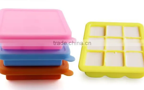 BPA Free Silicone Baby Blocks Freezer Storage Container photo-2