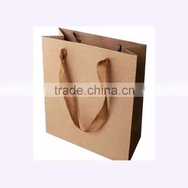 Custom Printed Natural Brown Kraft Paper Shopping Bag With Handle photo-3
