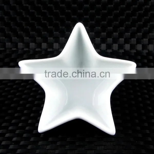 Pentagram Personality White Ceramic Dish